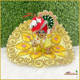 Blended Thread Moti Work Yellow Laddu Poshak